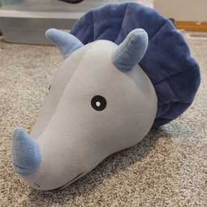 Triceratops dinosaur pillow decoration
